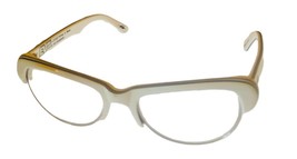 Electric Ophthalmic Eyeglass Oval Plastic Metal White n Black Locket 51mm - £24.66 GBP