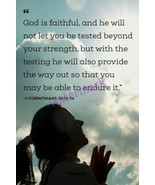 POPULAR BIBLE VERSE SCRIPTURE 1 CORINTHIANS &quot;GOD IS FAITHFUL, AND HE WIL... - $11.55 CAD