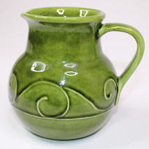 Vintage Refrigerator Water Or Milk Pitcher Rich Green Color Made In Ital... - $14.49