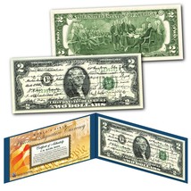 All 46 U.S. President Signatures 2022 Genuine Legal Tender $2 Bill With Display - £11.05 GBP