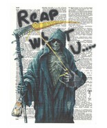 Art N Wordz Reap What You Sew Dictionary Page Pop Art Wall Desk Art Prin... - €21,30 EUR