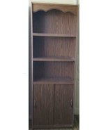 Nice Faux Wood Veneer Book Shelf with Cabinet - VGC - GREAT DESIGN - STY... - £100.84 GBP