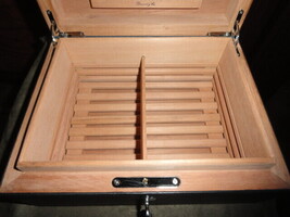 Brizard  The "Airflow" Cigar Humidor - Black Caiman  60 / 70 Count NIB image 6
