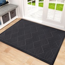 Welcome Door Mat, Outdoor / Indoor Doormat for Entryway, 24&quot; x 36&quot; Dark Gray - £21.02 GBP