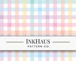 Rainbow Gingham Seamless Pattern - Colorful Custom Pastel Plaid Digital ... - €5,15 EUR