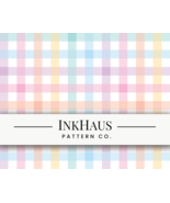 Rainbow Gingham Seamless Pattern - Colorful Custom Pastel Plaid Digital ... - $109.51 MXN