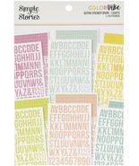 Simple Stories Color Vibe Alpha Sticker Book 12/Sheets-Lights, 1758/Pkg - £11.76 GBP