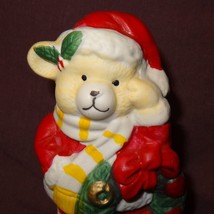 Santa Claus Teddy Bear Figurine 4&quot; Table Top River Grove Pottery Works - £11.79 GBP