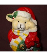 Santa Claus Teddy Bear Figurine 4&quot; Table Top River Grove Pottery Works - £11.79 GBP