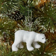 Nwt Wondershop 2023 Faux Fur Polar Bear Xmas Tree Ornament - £10.27 GBP