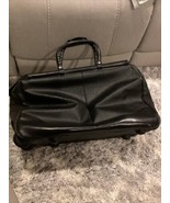 Handbag Shape Satchel Mobile Wheeled Lugguage -Black - $74.25