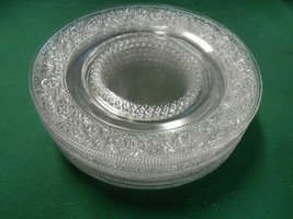 Beautiful Tiara Clear Glass...Set Of 6 BREAD-SALAD-DESSERT Plates 7&quot; - $39.19