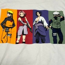 Naruto Shippuden XL T-Shirt Kakashi Sasuke Sakura Off White Ripple junct... - £19.48 GBP