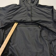 LL Bean Black Nylon Hooded Jacket Women's 1/4 Zipper Front Pocket Zipper Size 2X image 5