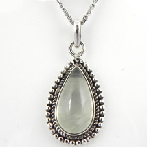 Solide 925 Argent Sterling Prehnite Pendentif Collier Femme PSV-1711 - £24.47 GBP+