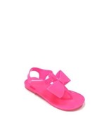 Wonder Nation Toddler Girls Hot Pink Bow Jelly Sandals Pink Size 8 NEW - £7.06 GBP