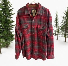 Vintage Field and Stream Mens Flannel XXL Tall Red Grey Heavyweight pockets - $52.46