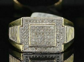 0.30Ct Round Cut Diamond Mens Engagement Band 14K Solid Yellow Gold Finish - £74.43 GBP