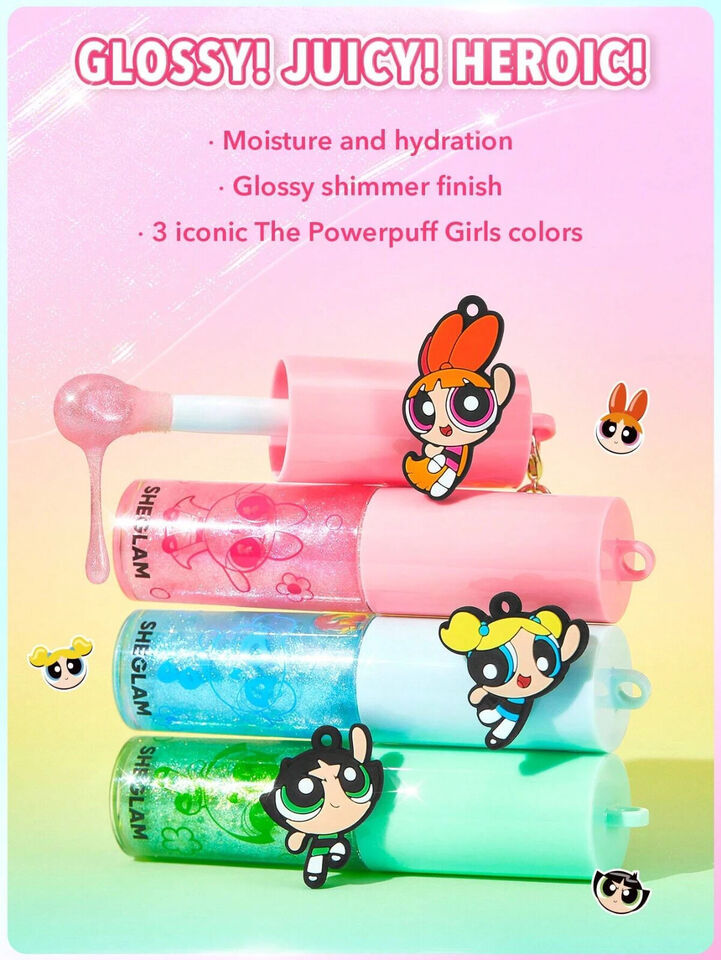 SHEGLAM Powerpuff Girls X Trio Lip Gloss Blossom Gift Y2K Holiday Makeup Item image 4