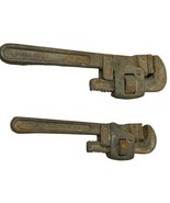 2 Vintage Trimont Trimo Adjustable Pipe Wrenches 6” And 8” - £17.69 GBP