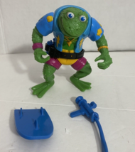 TMNT Genghis Frog  Ninja Turtle Playmates 1989 Vintage with original acc... - $18.10