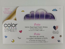 Color Street ACHIEVE GRAPENESS Petite Nail Polish Strips Purple Glitter ... - £26.64 GBP