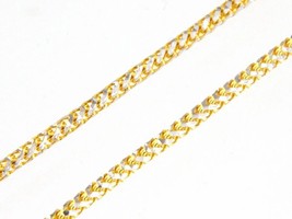 22&quot; Unisex Chain 10kt Yellow and White Gold 407171 - £414.57 GBP