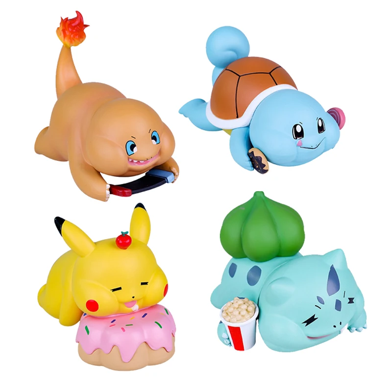Figures mini pikachu bulbasaur fatty series sleep action figure pvc model toy ornaments thumb200