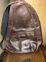 Vintage LL Bean Leather Slling Bag Brown - £43.96 GBP
