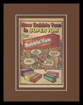 1982 Super Bubble Yum Gum Framed 11x14 ORIGINAL Vintage Advertisement  - $34.64