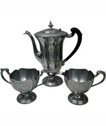 Vintage Coffee Pot Farber Bros Chrome Creamer Sugar Set Bakelite Handle U53 - €24,77 EUR