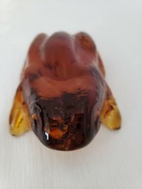 Blenko studio art glass Paperweight Amber Gold Frog - £13.56 GBP
