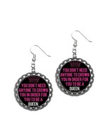 you dont need anyone to crown you Queen earrings earring set fashion jew... - $119.37 MXN