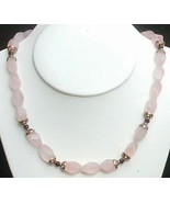 Rose Quartz Twist beads and Garnet Beaded Jewelry Set Lots of Sterling B... - $75.18 CAD
