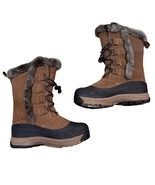 Baffin Chloe Brown Fur Trim Waterproof Leather Winter Boots size 6 NEW n... - $128.34 CAD