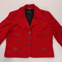 Mary Kay By Twinhill Women's Red 3-Button Cropped Blazer Jacket Pockets Size L image 12