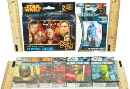 6 Lot - Vintage Disney Star Wars Deck Playing Cards - Mixed Characters &amp; Sagas - £19.54 GBP