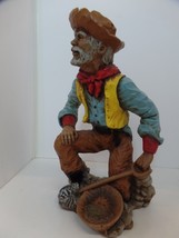 Universal Statuary Corporation Chicago (Signed) Cowboy Figurine Panning for Gold - £78.30 GBP