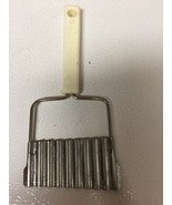 Vintage Wavy Edge Metal Cheese Slicer Grater Primitive Kitchen Tool Meta... - $13.56 CAD