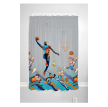 Space Jam Kids Bedroom Window Curtains 2 Panel Set 63&quot; - £22.09 GBP