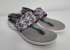 Vionic Womens 7M Serene Tia Slingback Thong Sandals Grey Gray Flip Flop ... - $26.99
