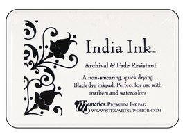 Stewart Superior Memories India Ink Inkpad Black - £11.00 GBP