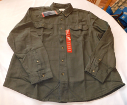 Lucky Brand Men&#39;s Long Sleeve Button Front shirt Size XL Raven 7MS3000 - £39.56 GBP