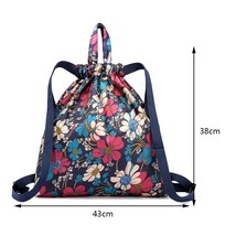 Foldable Women Backpack Drawstring Shopping Bag Portable Waterproof Anti-theft L - £48.20 GBP