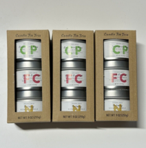 3x Trader Joe’s Candle Tin Trio (Cranberry Pine, Fresh Currant, Nutmeg) Holiday - £36.18 GBP