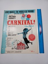 VINTAGE SHEET MUSIC - LOVE MAKES THE WORLD GO &#39;ROUND from CARNIVAL ©1961 - $5.94