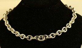 Vintage Sterling Silver Judith Ripka Thailand Cable Chain Rope Twisted Necklace - £233.16 GBP