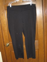 Fashion Bug Black Flare Leg Stretch Knit Pull-On Yoga Pants - Size 1XP - £14.98 GBP