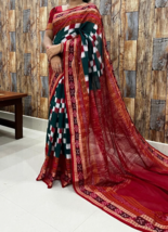 Ikat  Saree Party wear Handloom Sari - £81.92 GBP