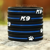 Set of Child 7 Inch K9 Wristbands - Thin Blue Line Canine Police Bracelet Lot - £5.44 GBP+